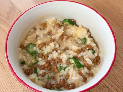 ネバネバ食材で健康に♪納豆オクラ卵かけご飯